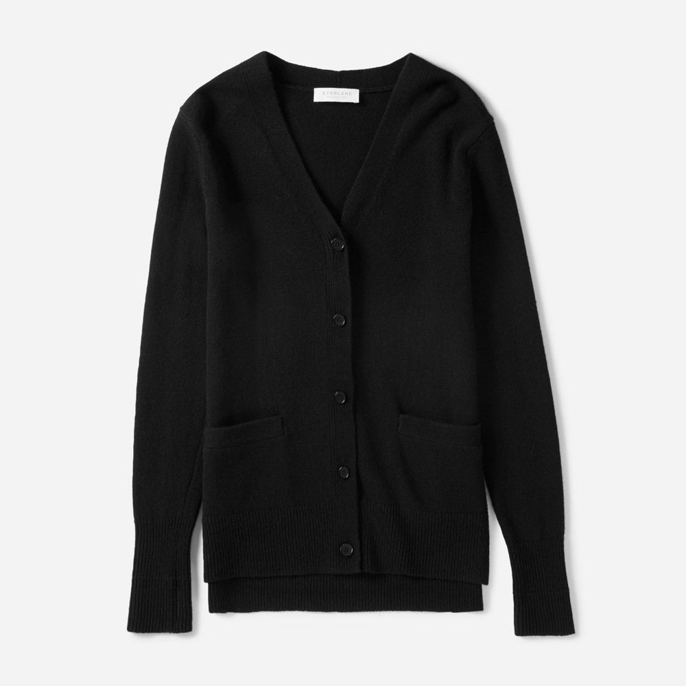 Everlane Black Cashmere Cardigan